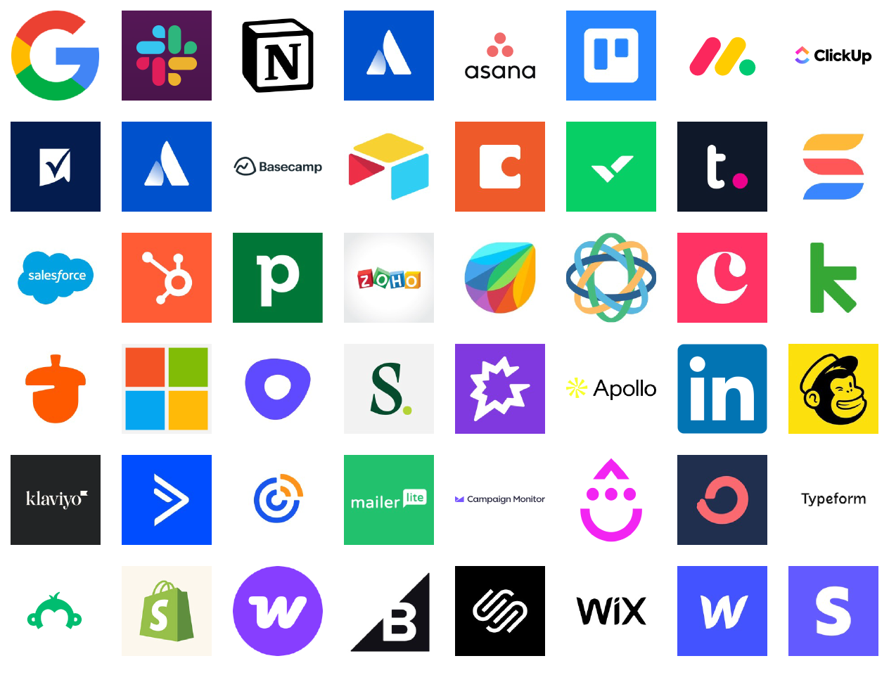 list of apps supported
